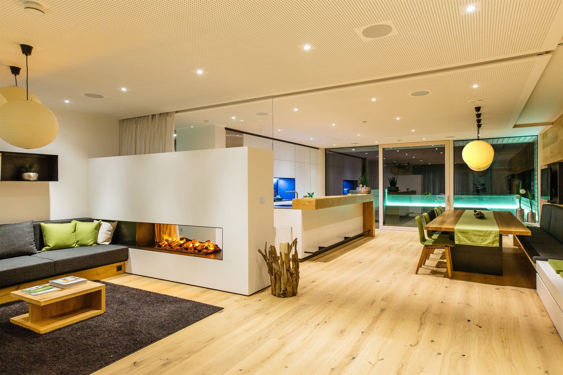 A refined, double-height living space in a Sofia home